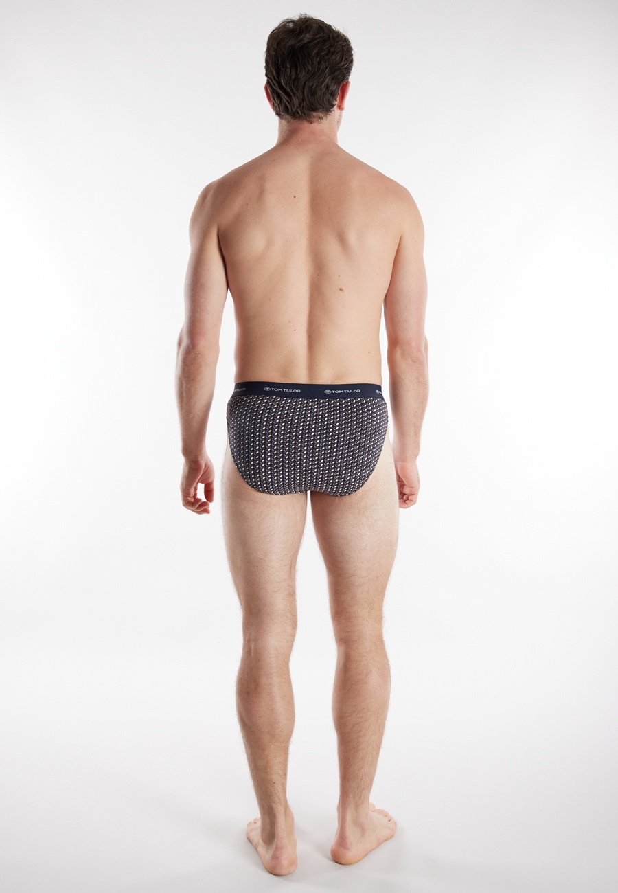 TOM TAILOR Herren Slip blau bedruckt 2er Pack