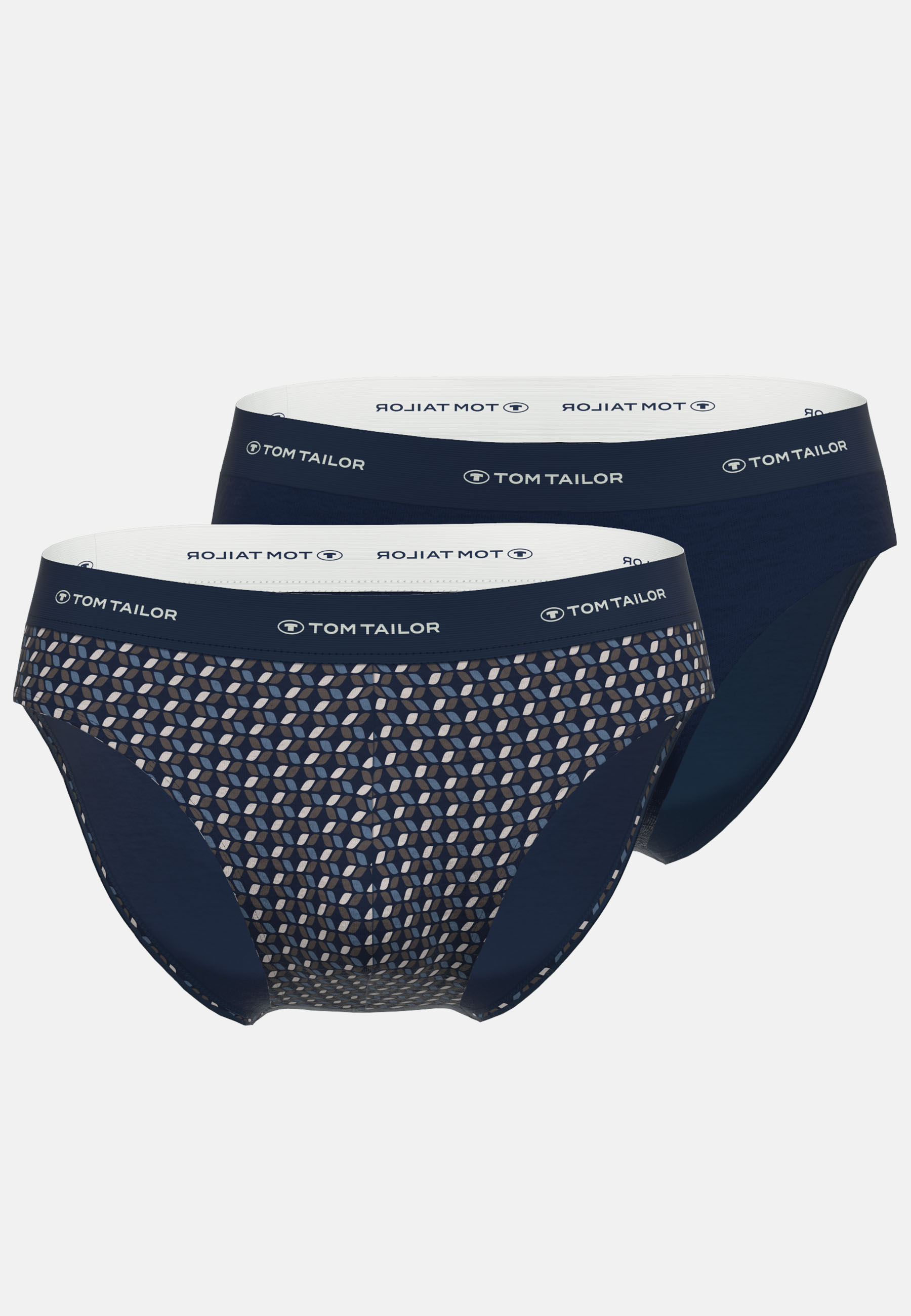 TOM TAILOR Herren Slip blau bedruckt 2er Pack