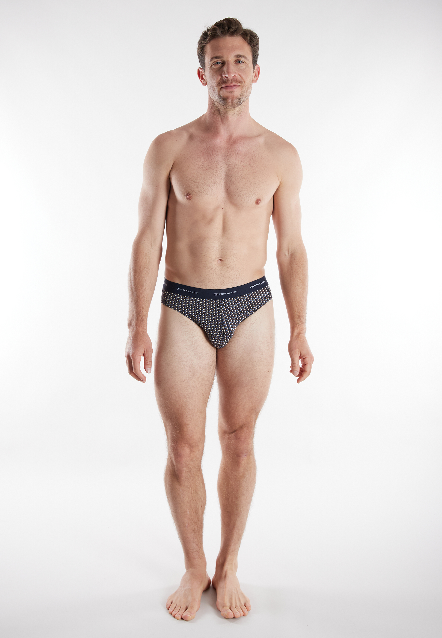 TOM TAILOR Herren Slip blau bedruckt 2er Pack