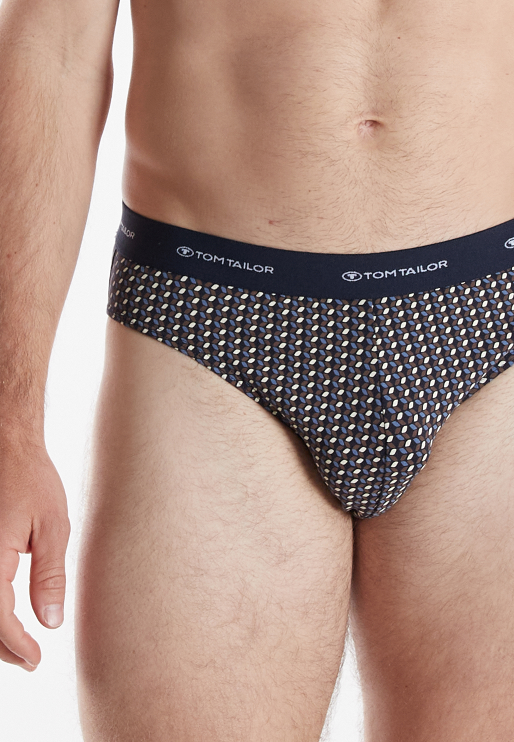 TOM TAILOR Herren Slip blau bedruckt 2er Pack