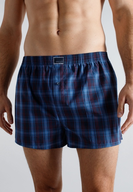 TOM TAILOR Herren Boxershort blau kariert 2er Pack