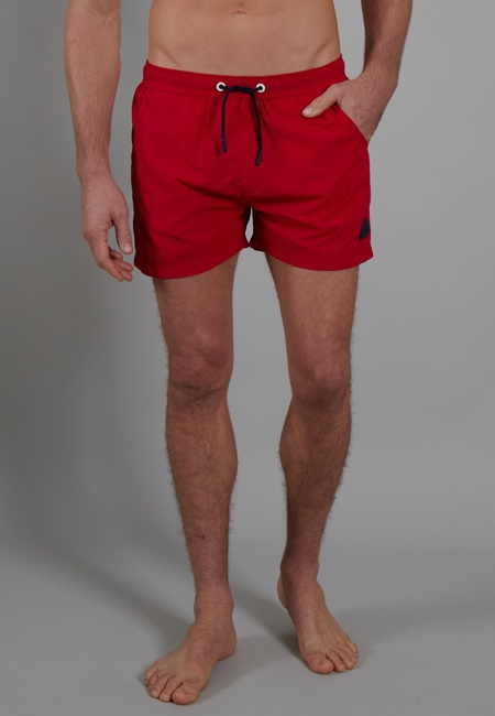 Herren Badehose rot uni