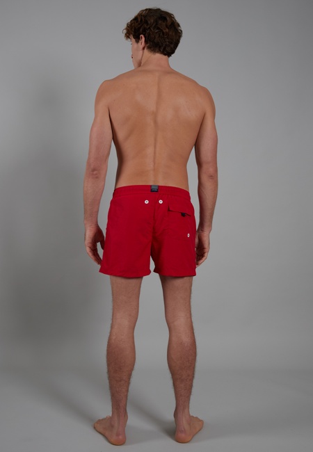 Herren Badehose rot uni