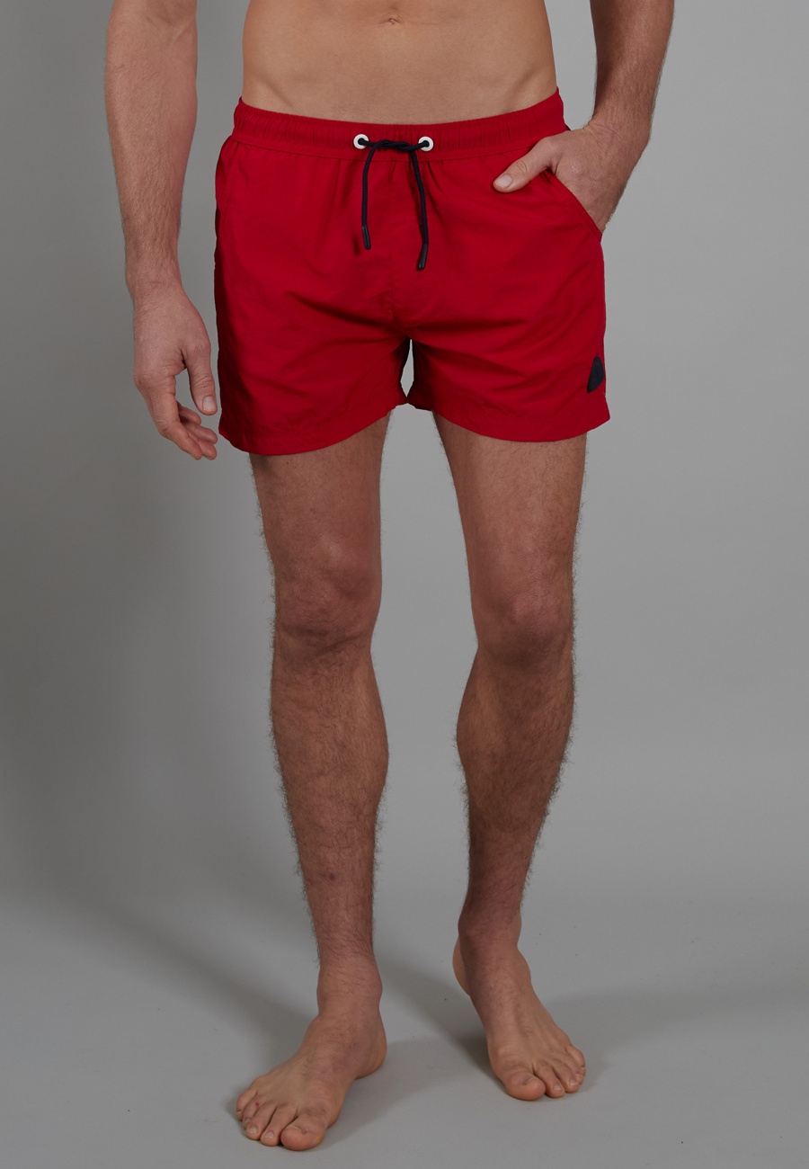 Herren Badehose rot uni