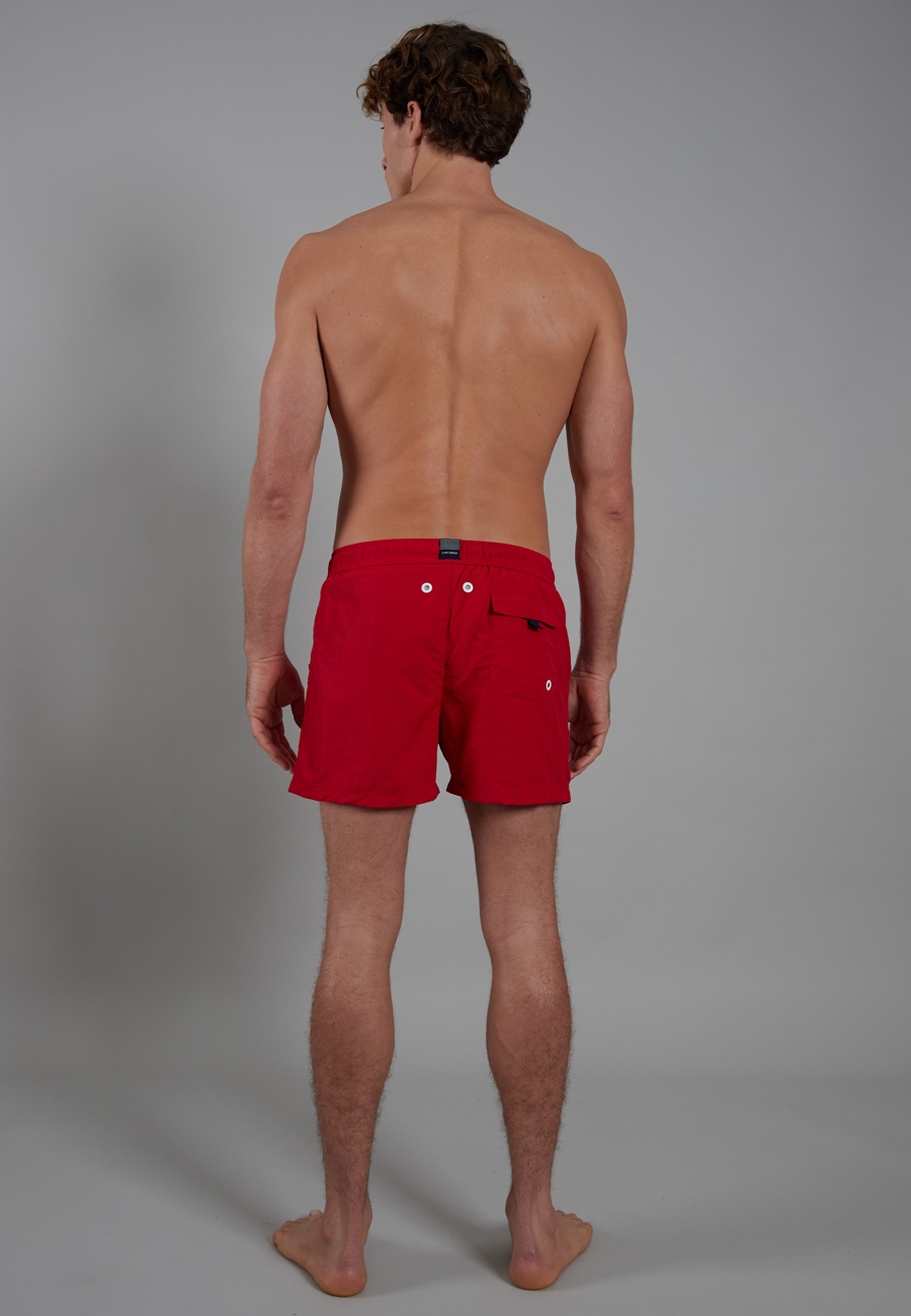 Herren Badehose rot uni