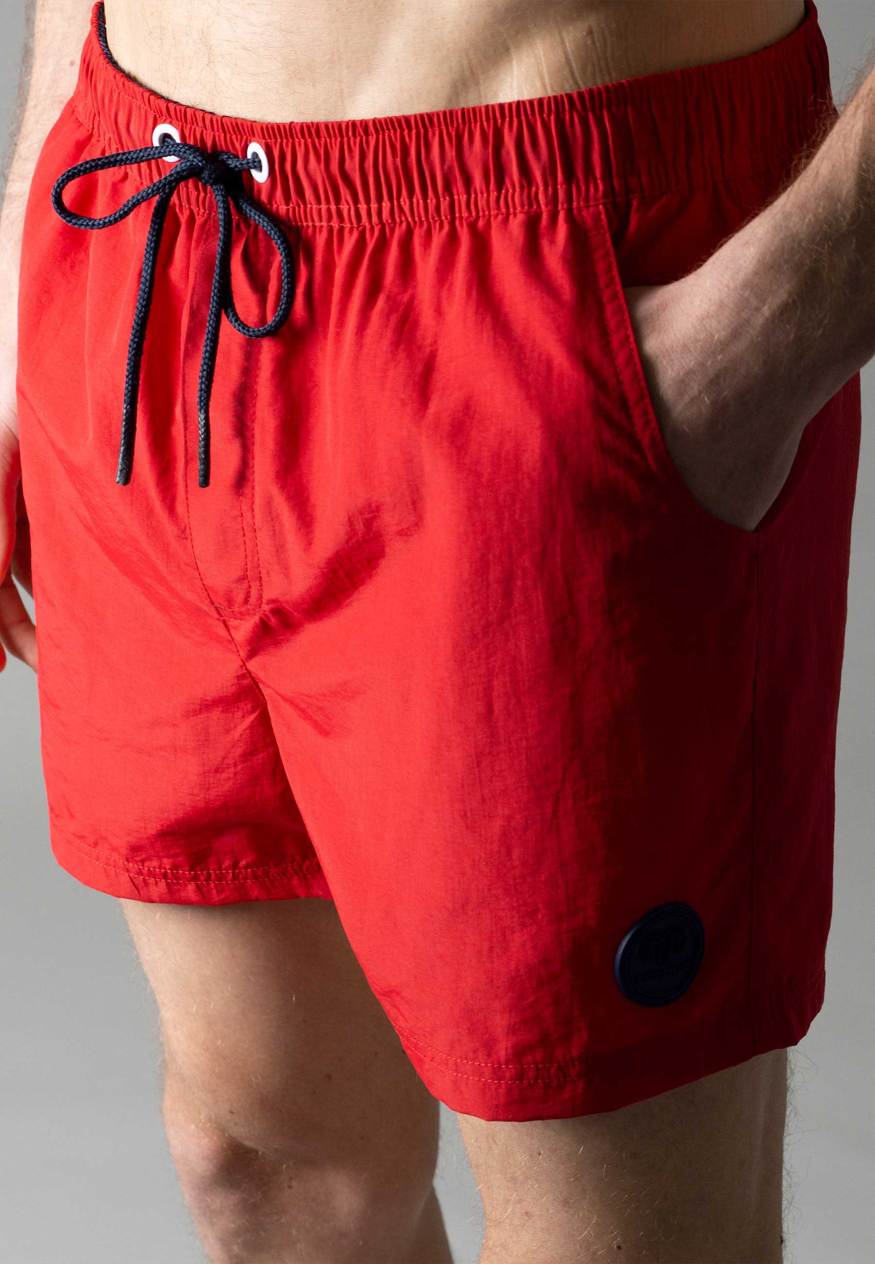 Herren Badehose rot uni