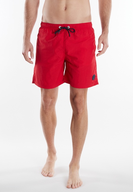 Herren Badehose rot uni