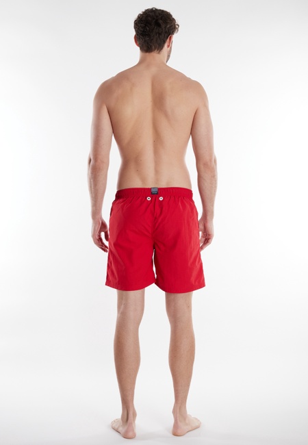 Herren Badehose rot uni