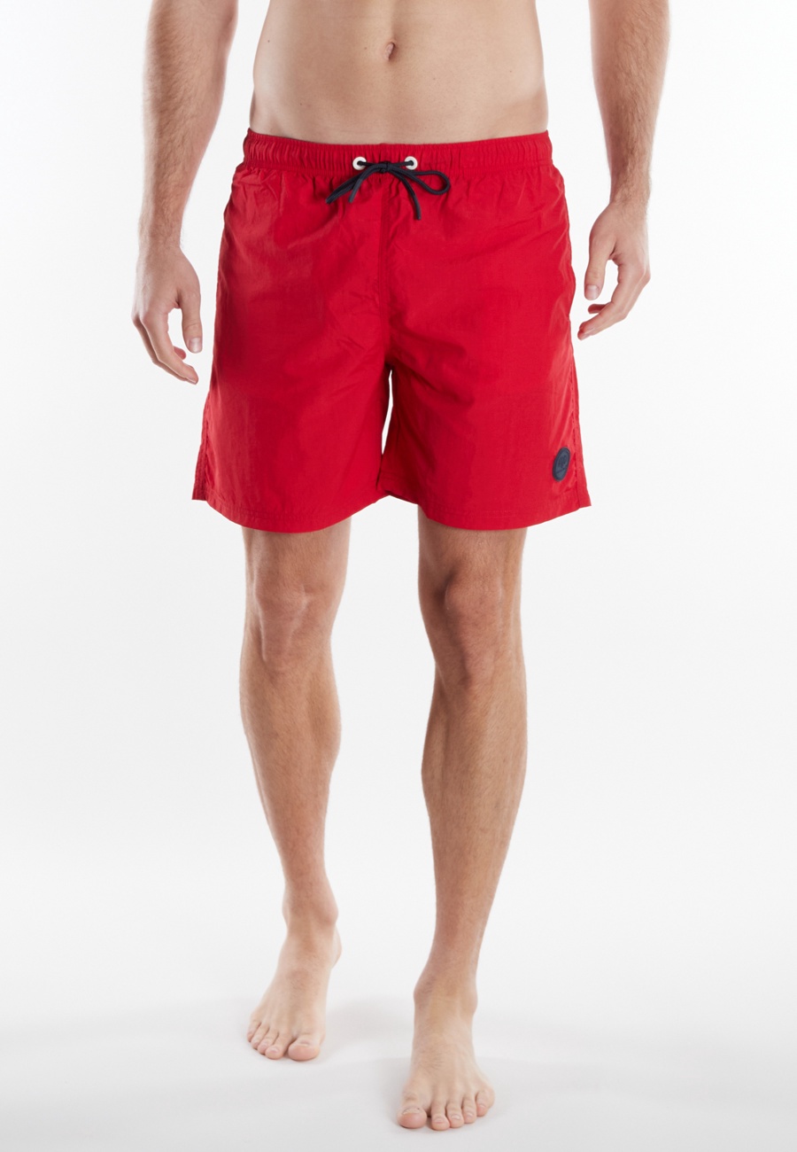 Herren Badehose rot uni