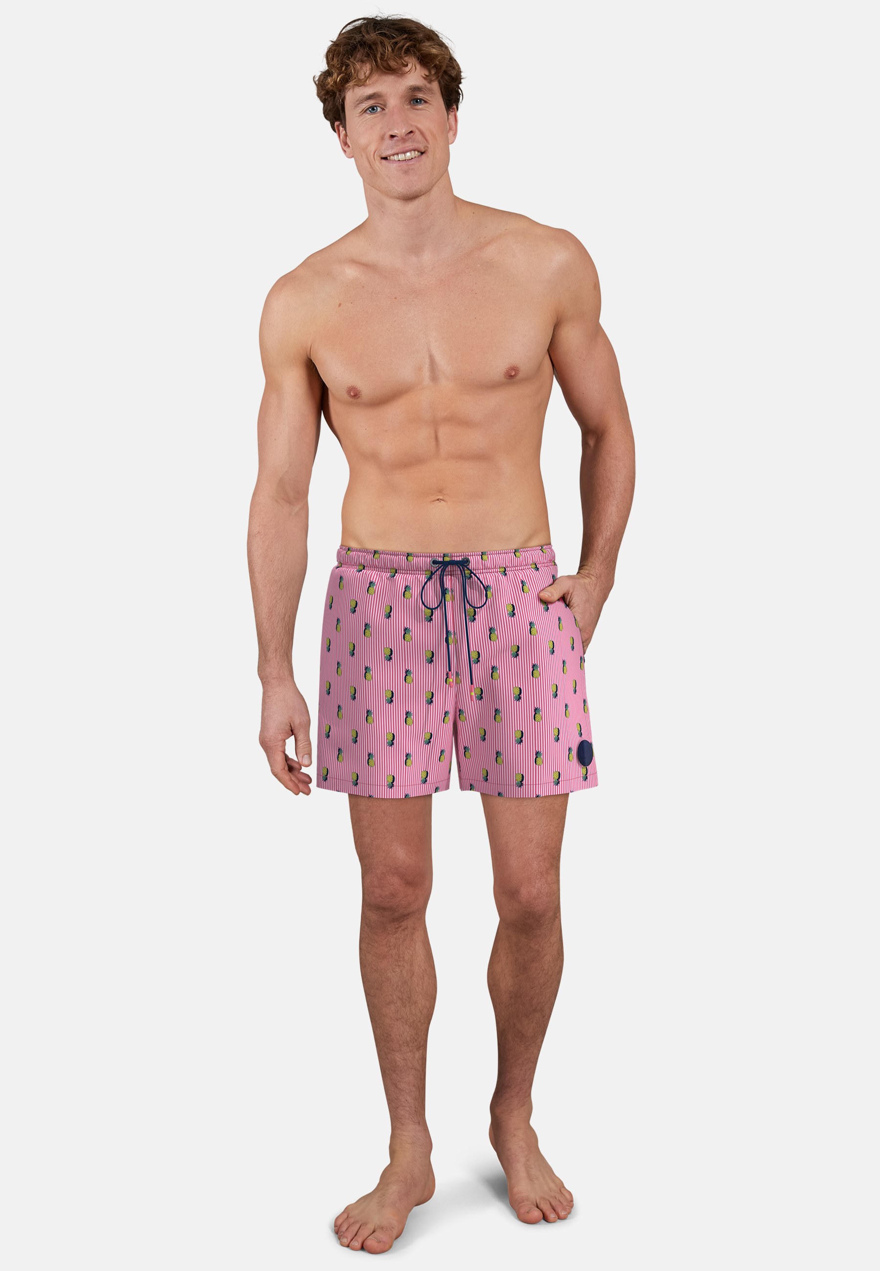 CECEBA Herren Badehose rot bedruckt