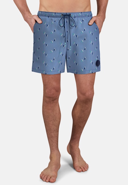 CECEBA Herren Badehose blau bedruckt