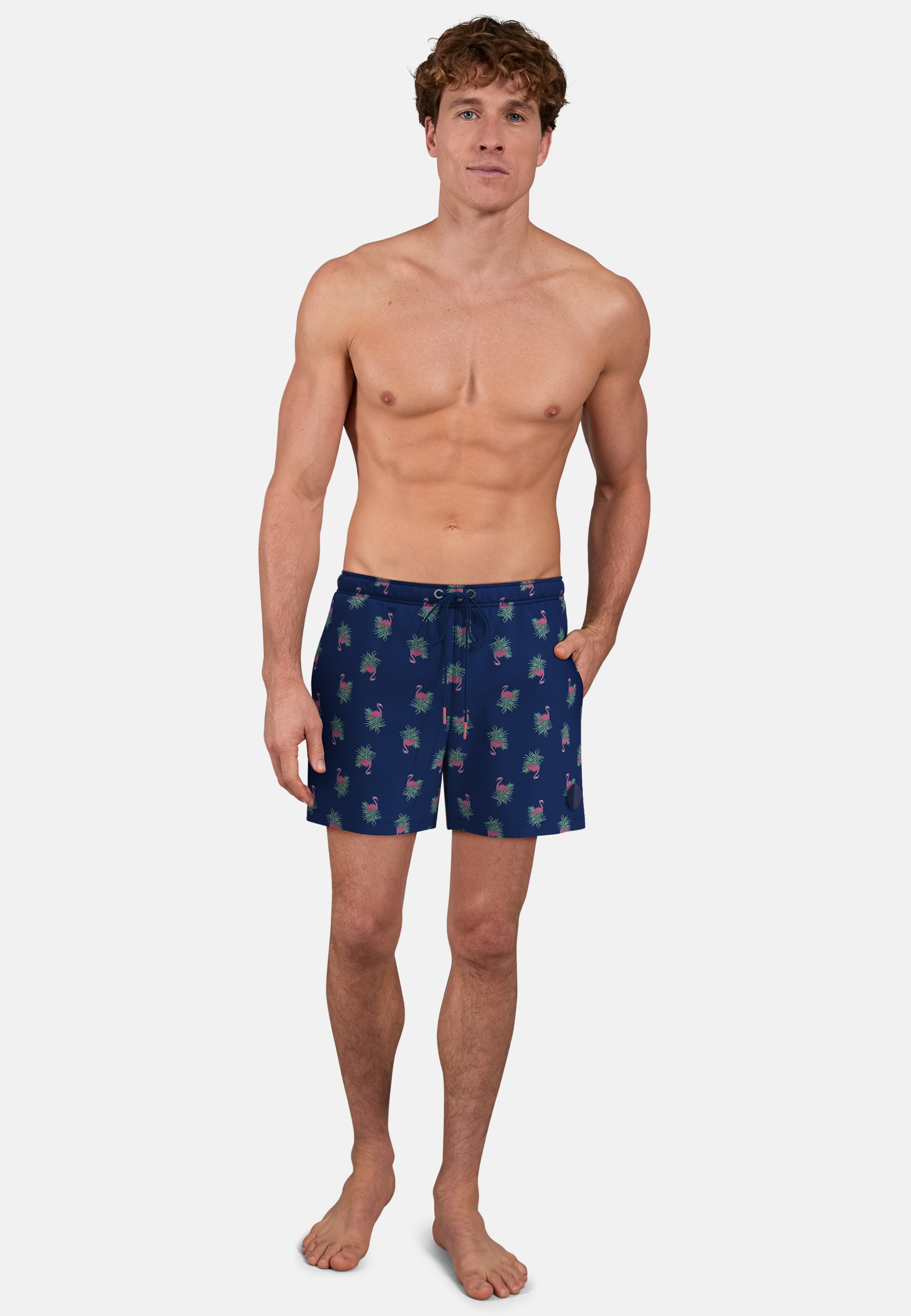 CECEBA Herren Badehose blau bedruckt