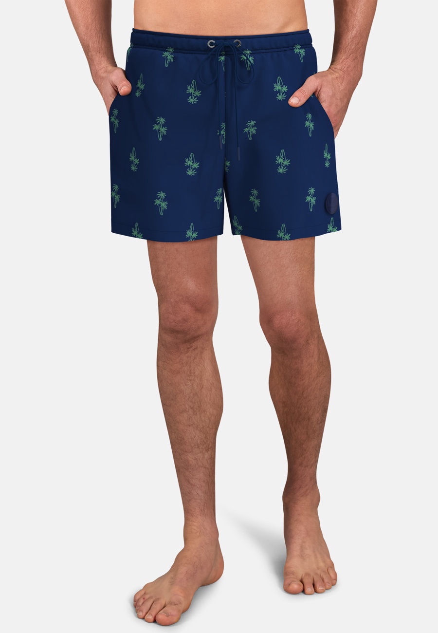 CECEBA Herren Badehose blau bedruckt