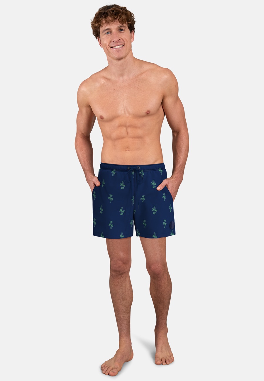 CECEBA Herren Badehose blau bedruckt
