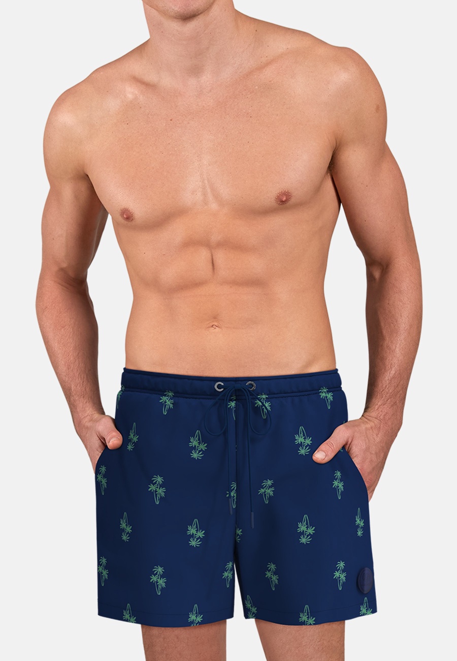 CECEBA Herren Badehose blau bedruckt