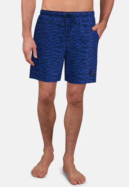 CECEBA Herren Badehose blau bedruckt
