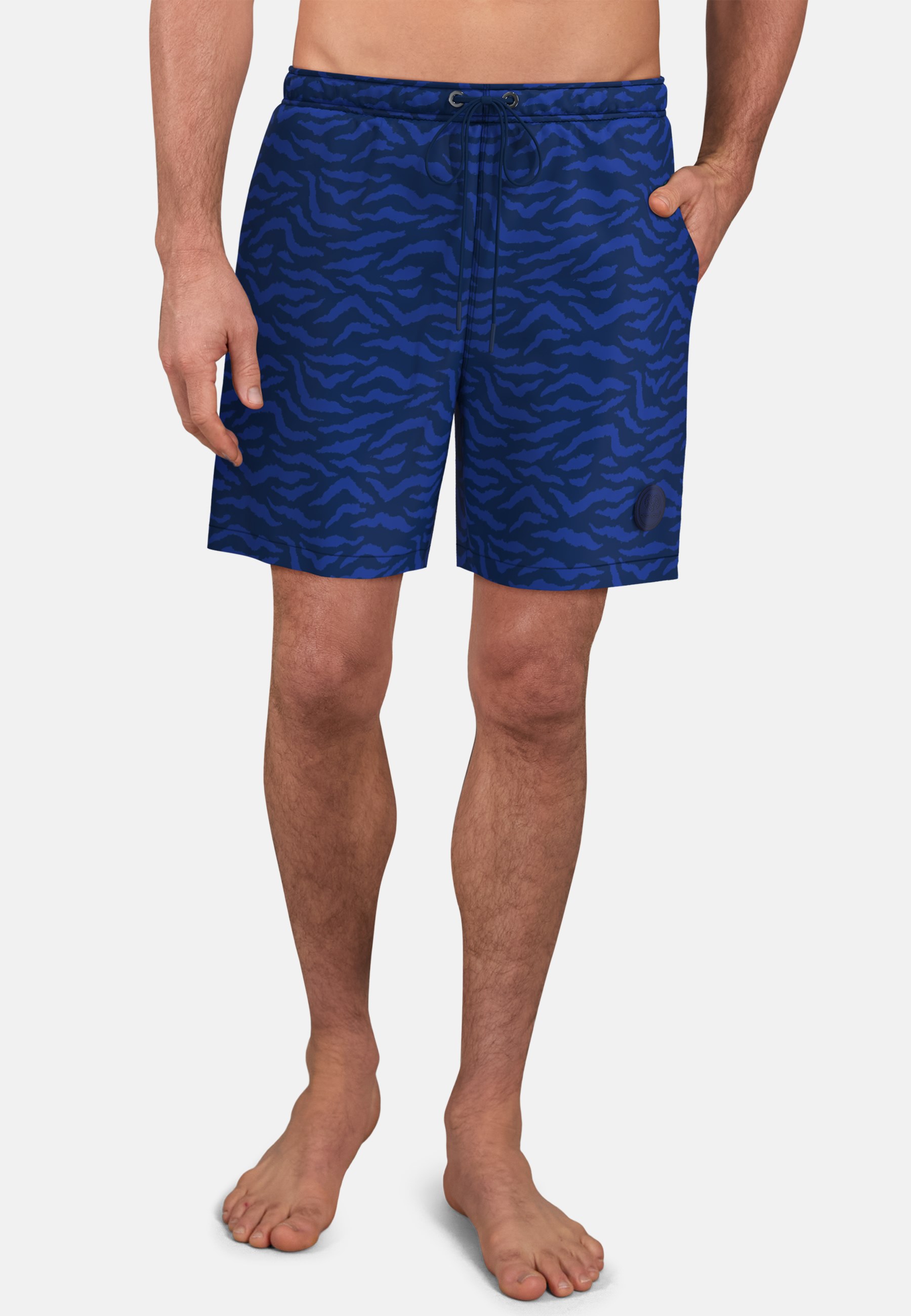 CECEBA Herren Badehose blau bedruckt