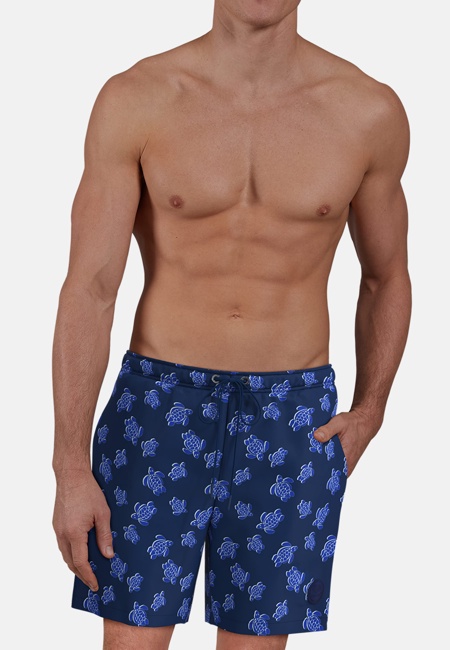CECEBA Herren Badehose blau bedruckt