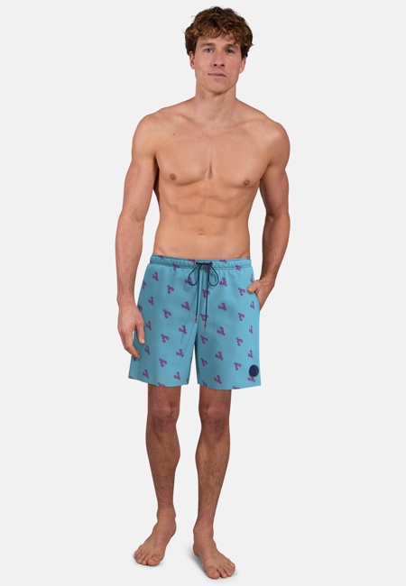 CECEBA Herren Badehose blau bedruckt