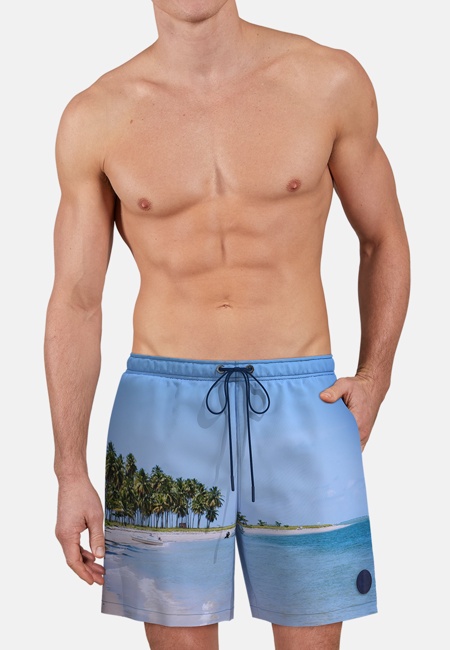 CECEBA Herren Badehose blau Motivprint