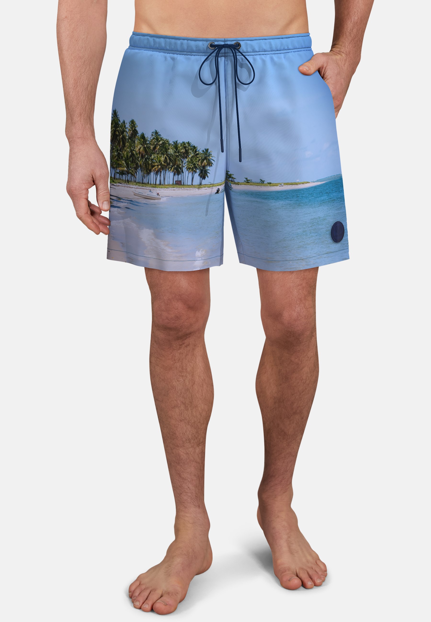 CECEBA Herren Badehose blau Motivprint