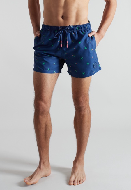 CECEBA Herren Badeshorts blau bedruckt