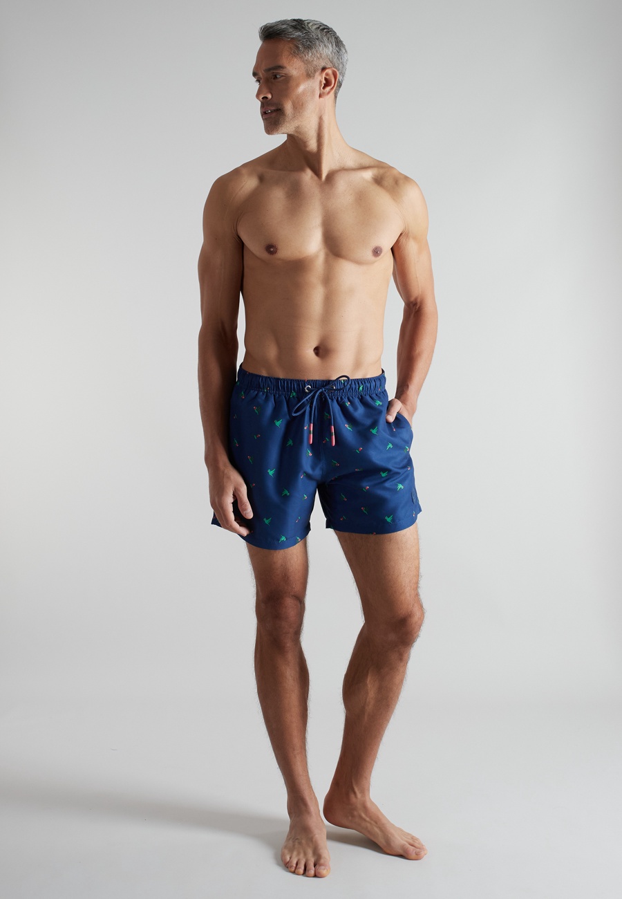 CECEBA Herren Badeshorts blau bedruckt