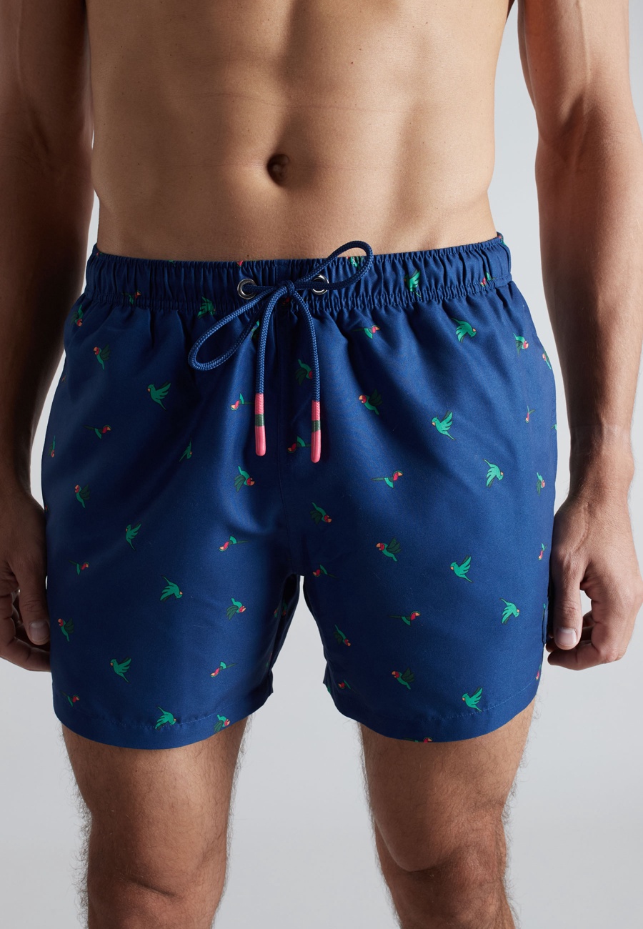 CECEBA Herren Badeshorts blau bedruckt