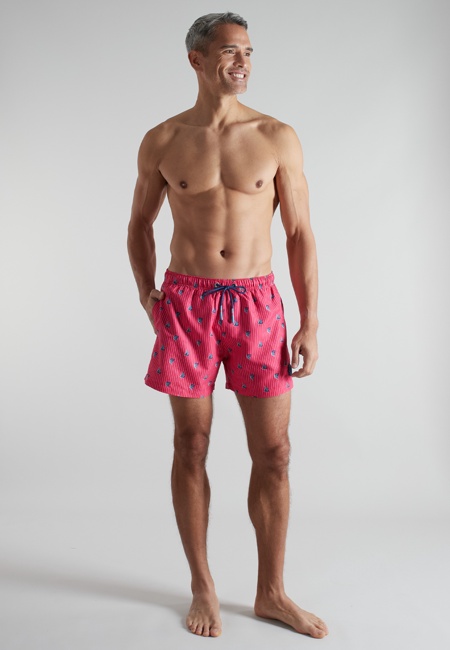 CECEBA Herren Badeshorts rot bedruckt