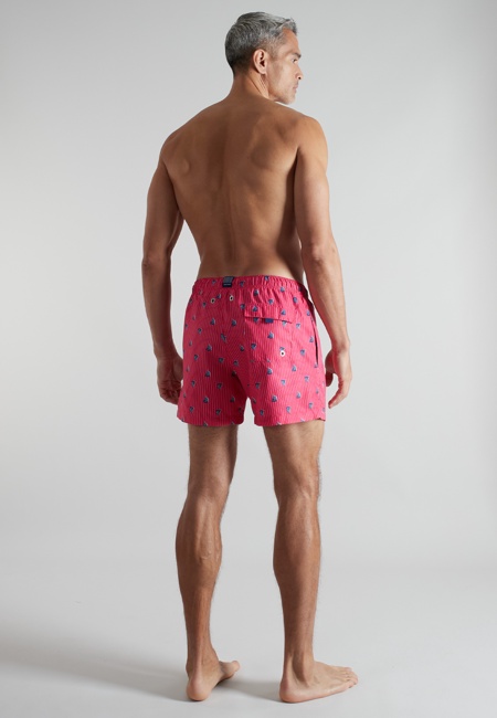 CECEBA Herren Badeshorts rot bedruckt