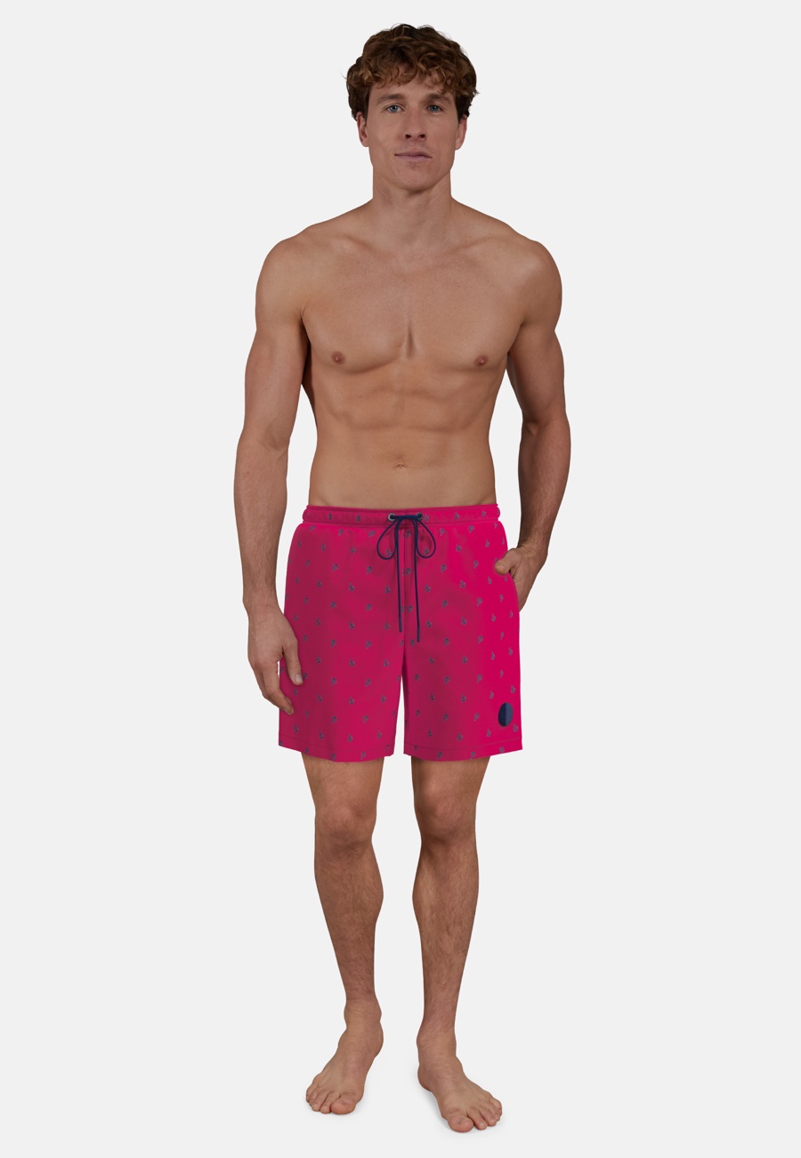 CECEBA Herren Badeshorts rot bedruckt