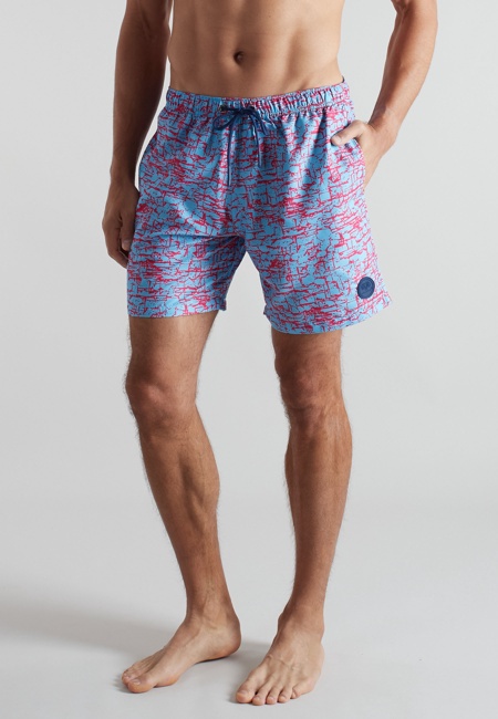 CECEBA Herren Badeshorts blau bedruckt