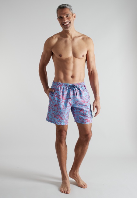 CECEBA Herren Badeshorts blau bedruckt