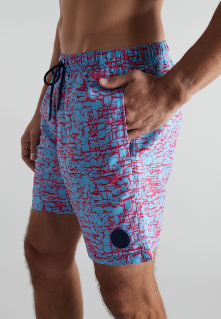 CECEBA Herren Badeshorts blau bedruckt