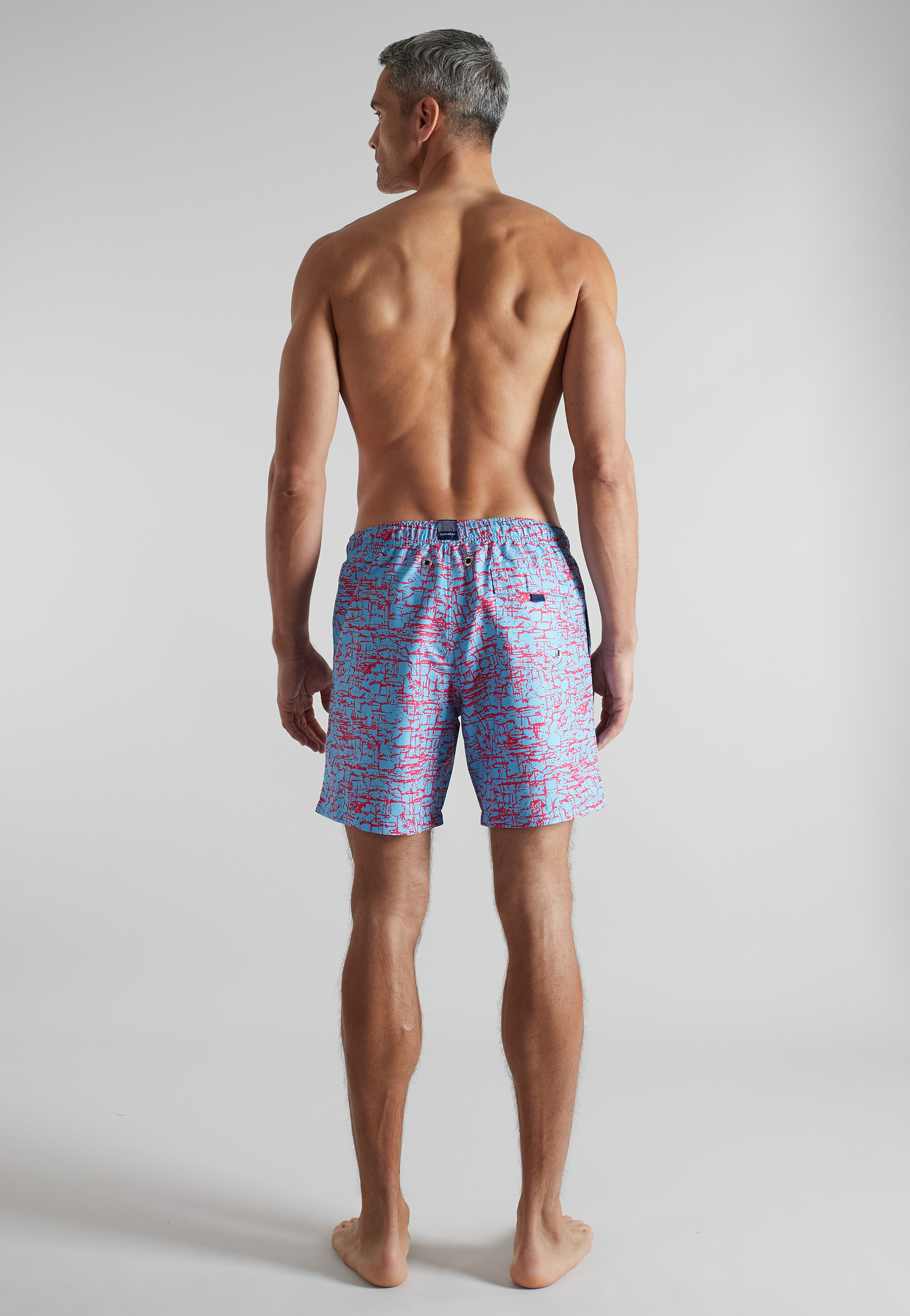 CECEBA Herren Badeshorts blau bedruckt