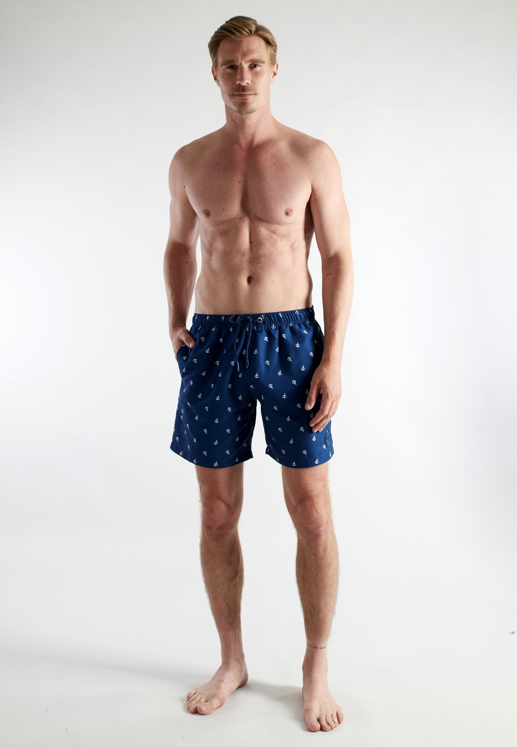 CECEBA Herren Badeshorts blau bedruckt