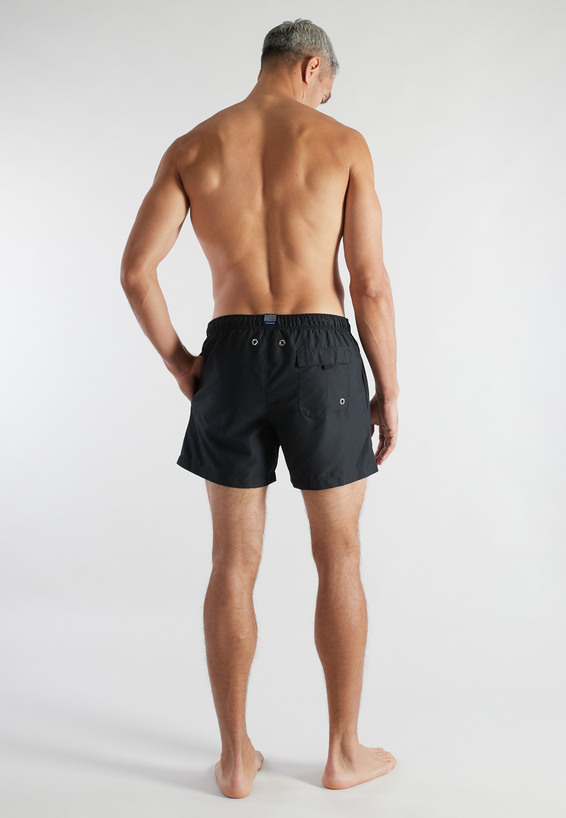 CECEBA Herren Badeshorts schwarz uni