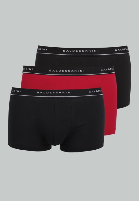 Herren Short-Pants schwarz melange 3er Pack