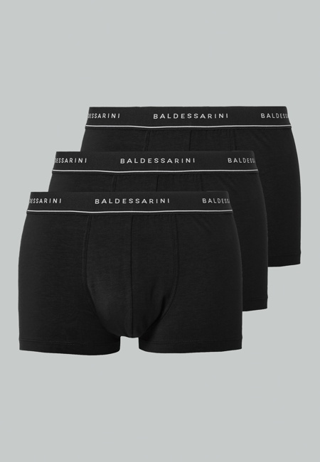 Herren Short-Pants schwarz melange 3er Pack
