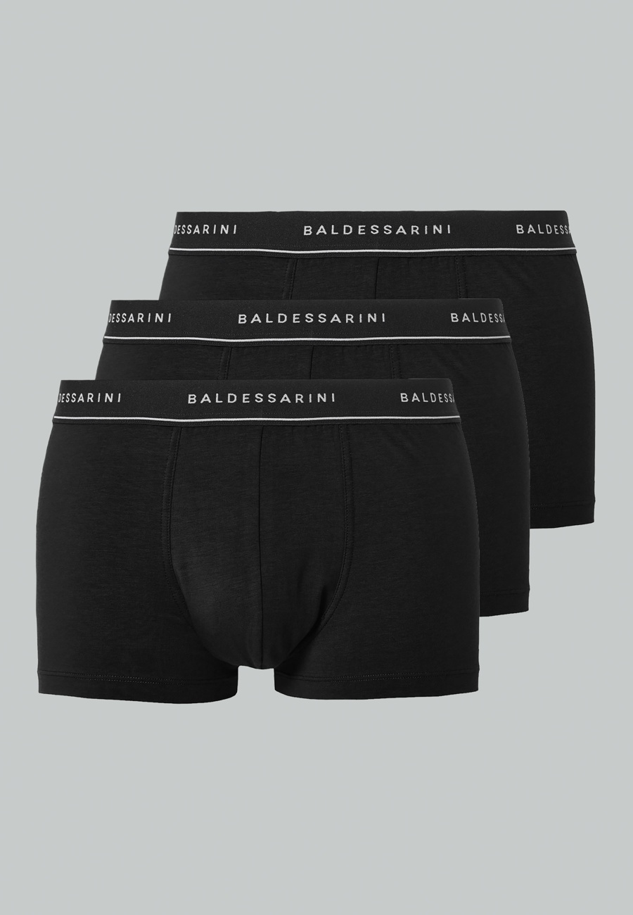 Herren Short-Pants schwarz melange 3er Pack