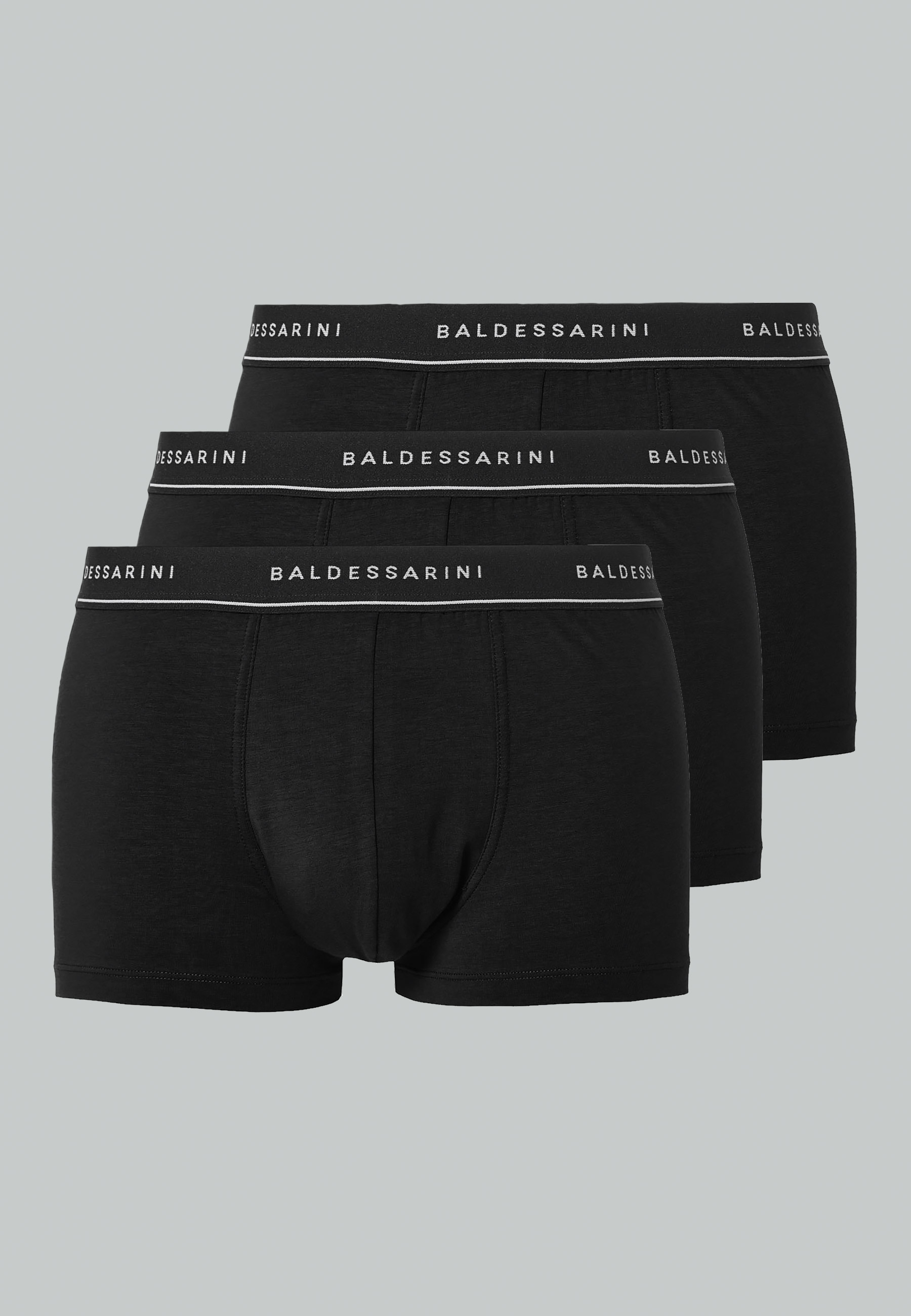 Herren Short-Pants schwarz melange 3er Pack