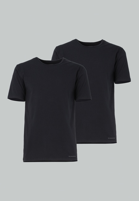 Herren T-Shirt schwarz uni 2er Pack