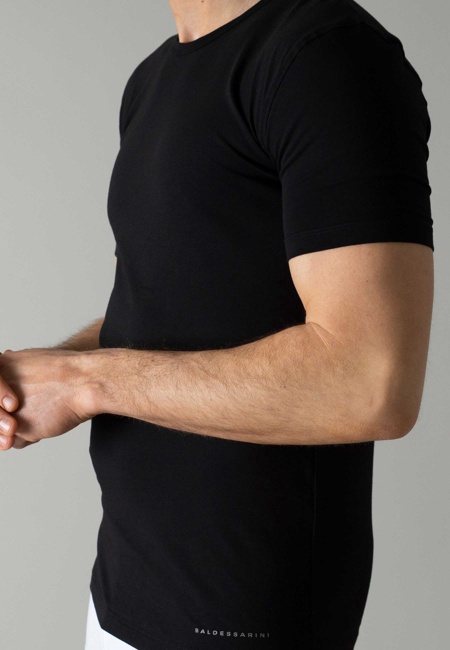 Herren T-Shirt schwarz uni 2er Pack