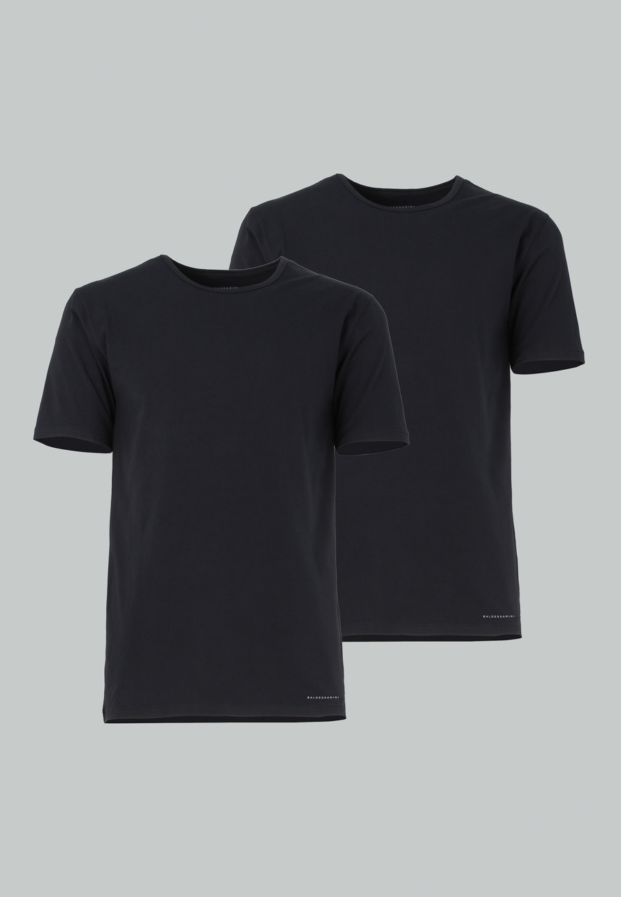 Herren T-Shirt schwarz uni 2er Pack