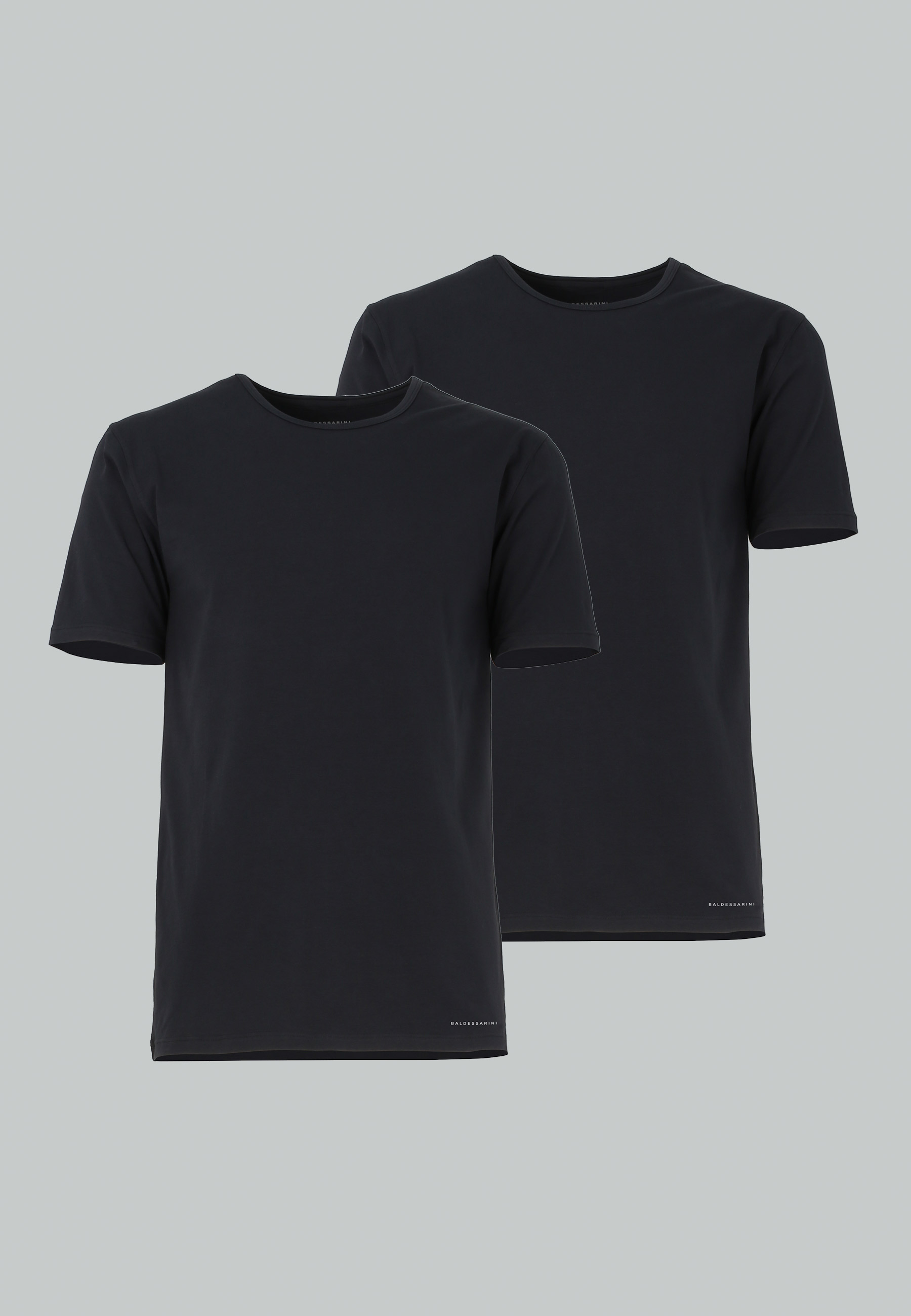 Herren T-Shirt schwarz uni 2er Pack