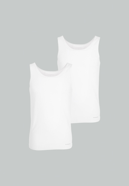 Herren Tank-Top weiß uni 1er Pack