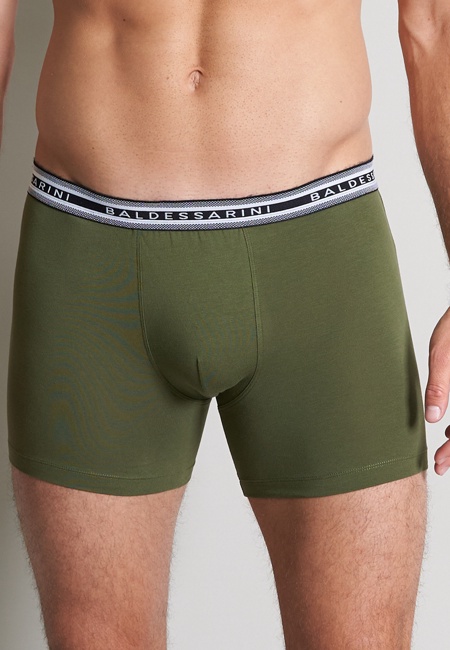 Baldessarini Herren Long-Pants grün uni 3er Pack
