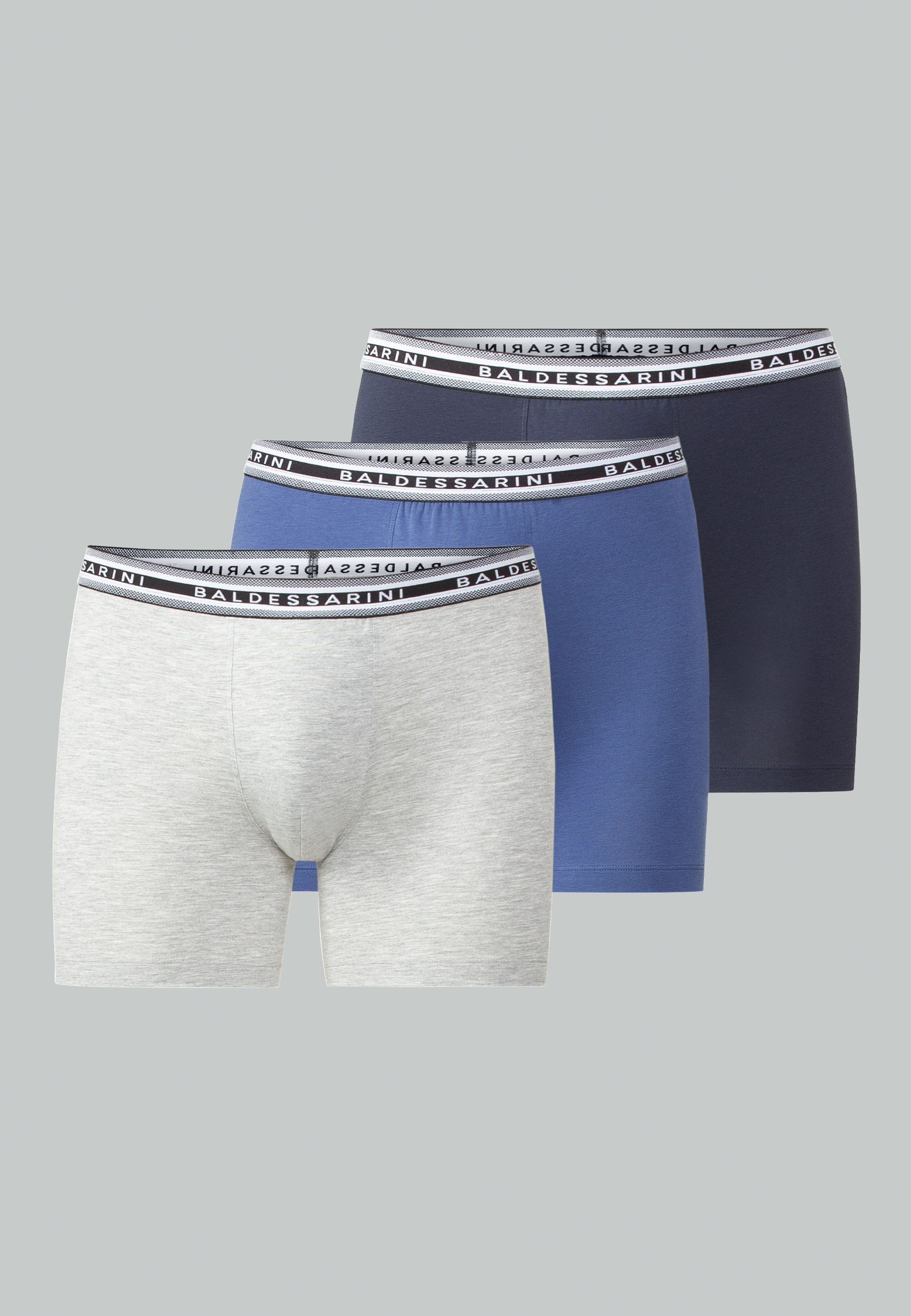 Baldessarini Herren Long-Pants blau uni 3er Pack