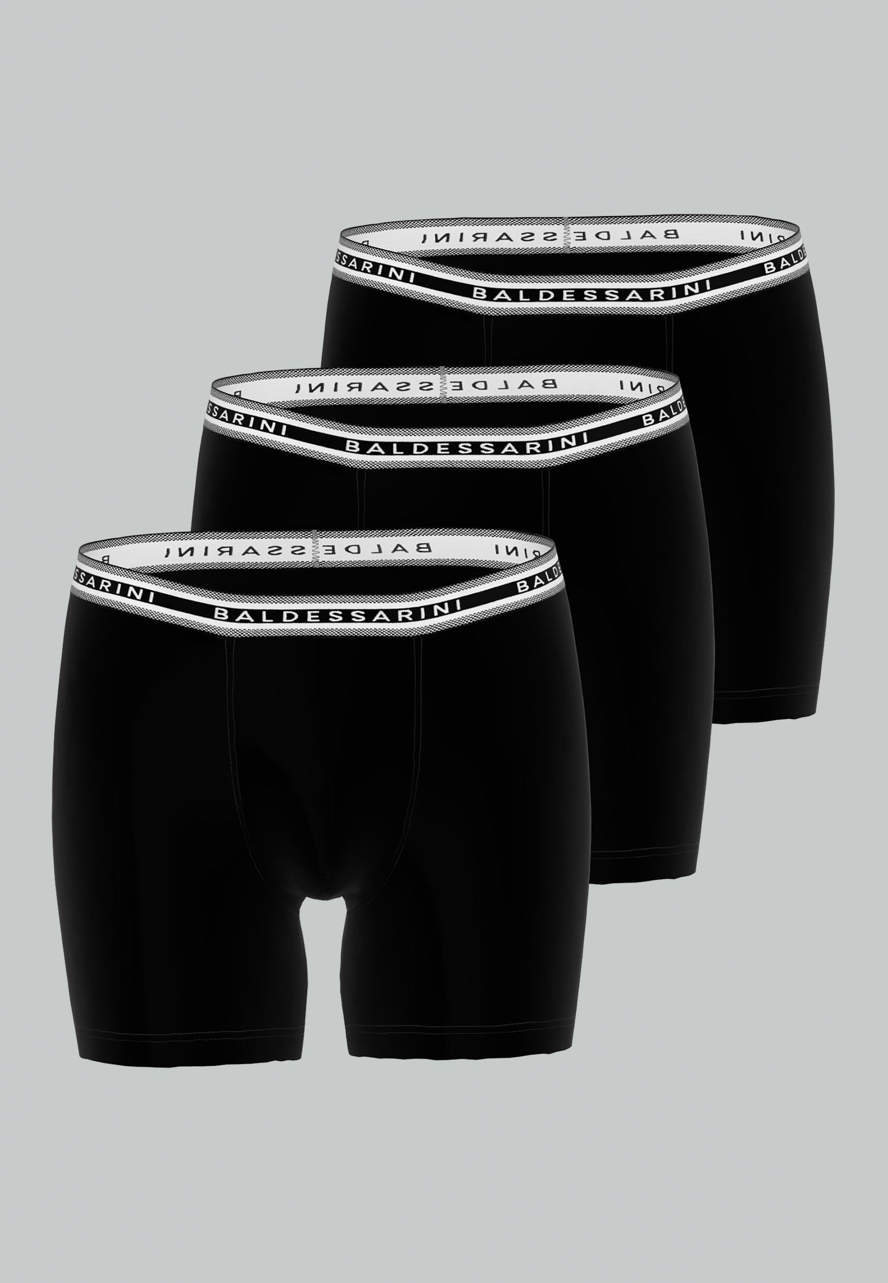 Baldessarini Herren Long-Pants schwarz uni 3er Pack