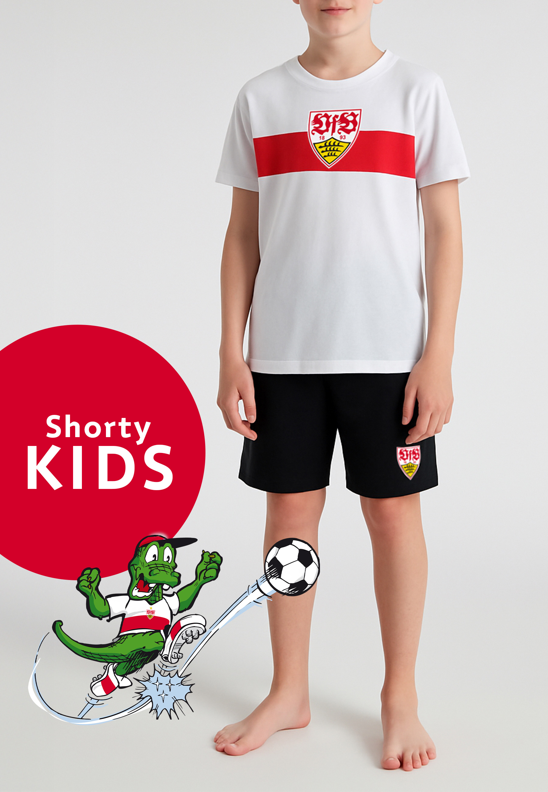 VfB Jungen Shorty weiß